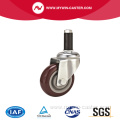 Medium Duty Threaded Stem PVC Caster with Brake